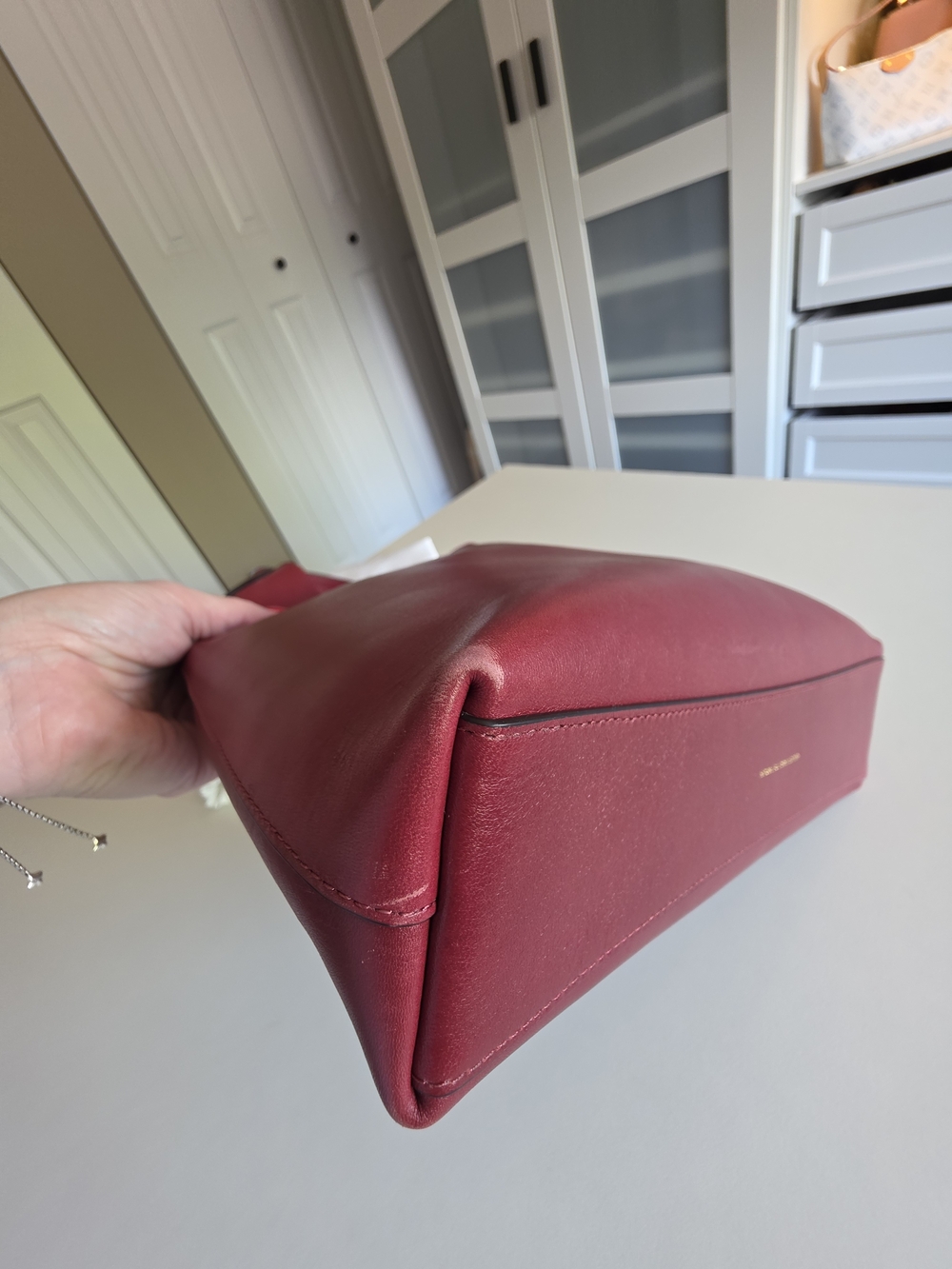 Coach Brooklyn 28 Leather Shoulder Hobo Bag In Ruby - Picture 5 of 16